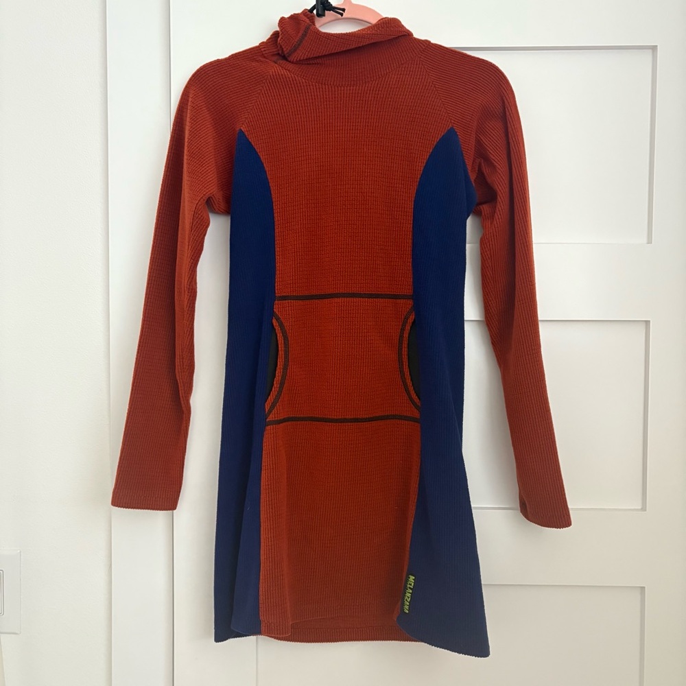 Melanzana Micro Grid Fleece Hoodie Dress